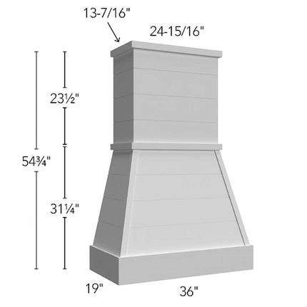 RHF36 TIMBER ( FARMHOUSE HOOD TIMBER - 36